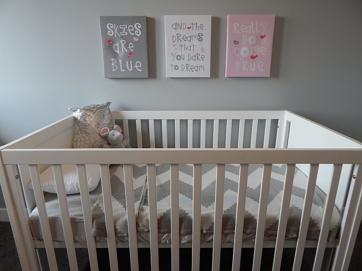 crib, nursery, baby, bedroom, childhood, interior, furniture
