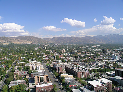 Salt lake city, město, Centrum města, Utah, městský, Panorama