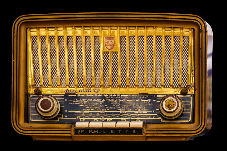Radio, gamla, Tube radio, nostalgi, högtalare, retro, gammal radio