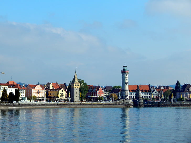 Lindau, Bodamské jazero, Lighthouse, Nemecko, jazero, vody, Bavaria
