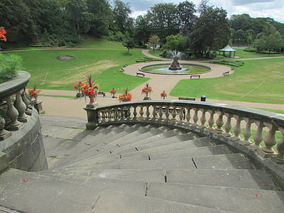 Престън, Англия, стълби, парк