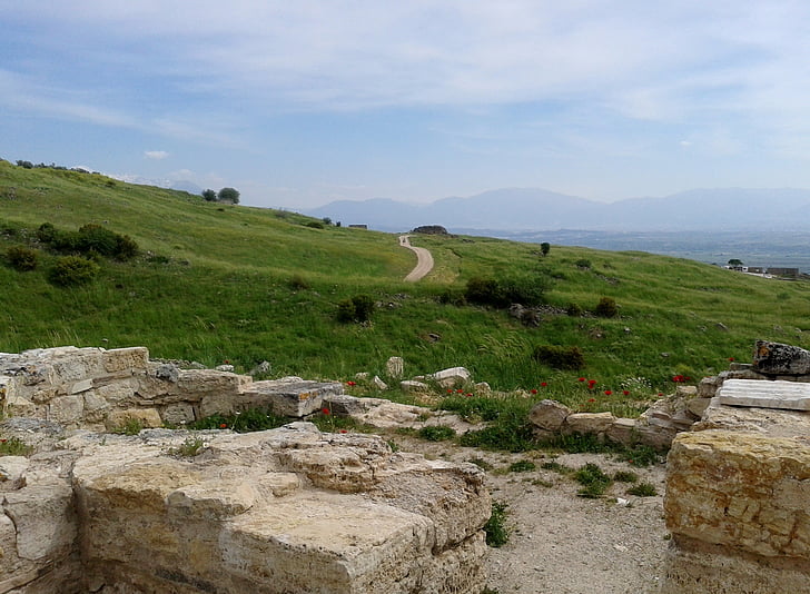 paysage, Denizli, Turquie, chemin d’accès