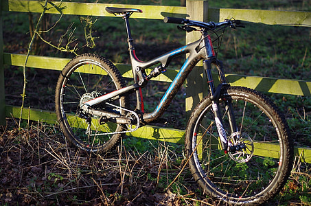 bike, muddy, sport, trail, riding