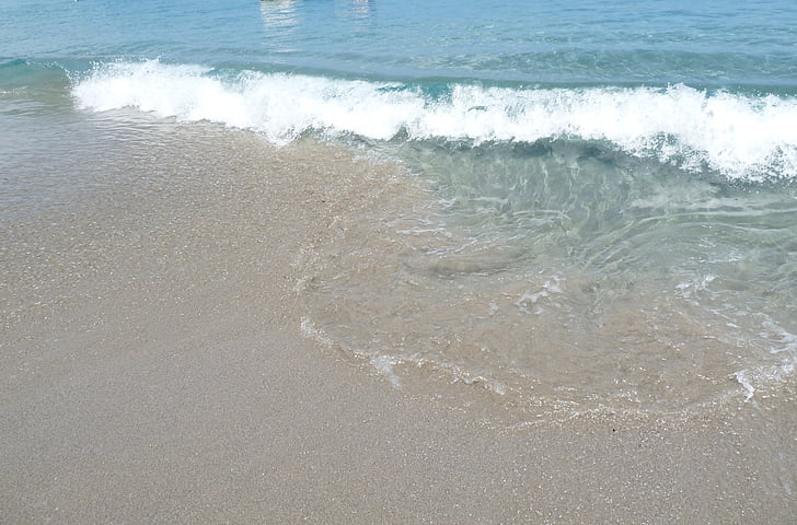 océan, vague, vagues, plage, eau, s’écoulant, mer