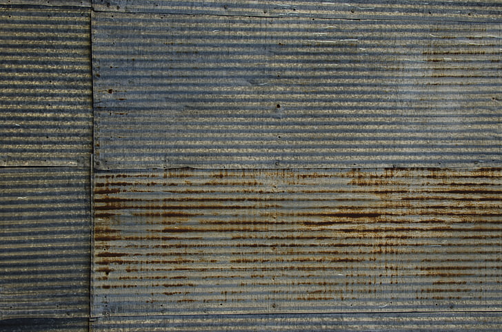 wall, rusty, iron, sheets, old, iron sheets, lines