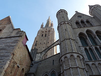 kostel, Notre-dame, Bruggy, Architektura, známé místo