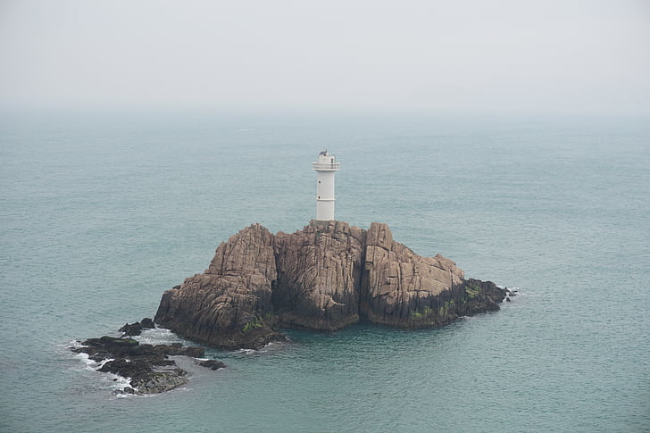 dongji ostrov, cestovný ruch, scenérie, Lighthouse, Rock, more, pobrežie
