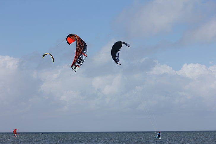 kitesurf, drak, vítr