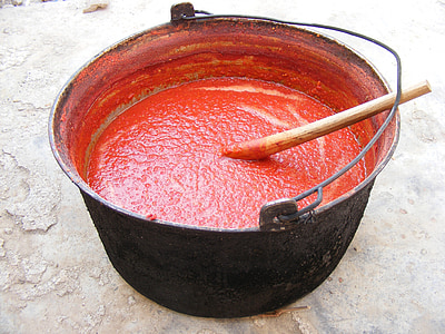 red, sauce, soup, tomato, troth, vegetable, food