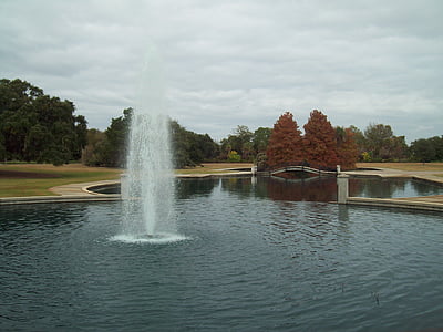 fountain, park, water, urban, outdoor, garden, nature