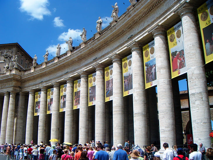 stulpeliai, Vatikanas, fragmentas, Architektūra, Garsios vietos, Europoje, žmonės