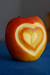 Apple, corazón, se benefician de, abundante, saludable