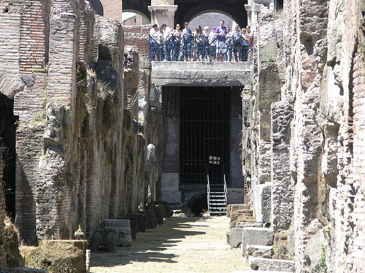 római, Gladiátor, út, Colosseum, Colosseum, Olaszország, Róma