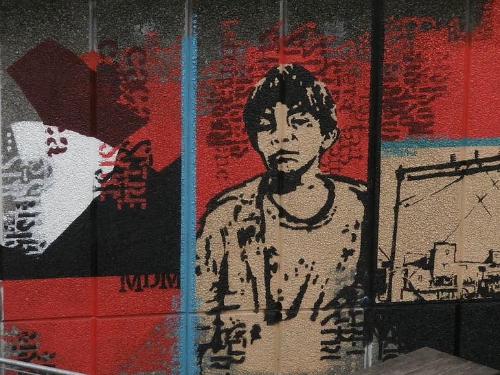 Graffiti, Londres, Waterloo, febrero de 2015, etiqueta, El Skate park