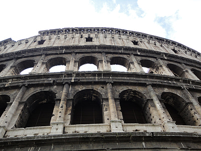Colosseum, Rom, Italien, historiska, landmärke, romerska, Europa