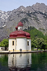 chapel, königssee, alpine hiking, trekking, berchtesgadener land