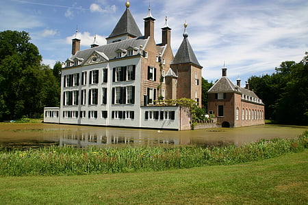 Castle, suvel, Luik, maastik, tiik, vee, Palace