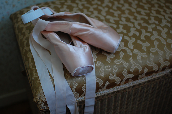 ballet shoes, pointe shoes, ballet, dance, ballerina, satin, slipper
