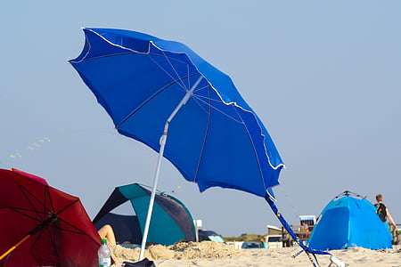 海滩, 阳伞, 海滩避难所, 圣彼得, 根据, 沙滩, 假日