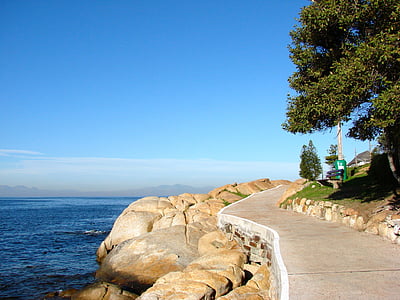 Cape town, Afrique du Sud, à pied, côtières, mer, bleu, eau