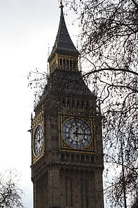 Big ben, Londyn, zegar, Wielka Brytania