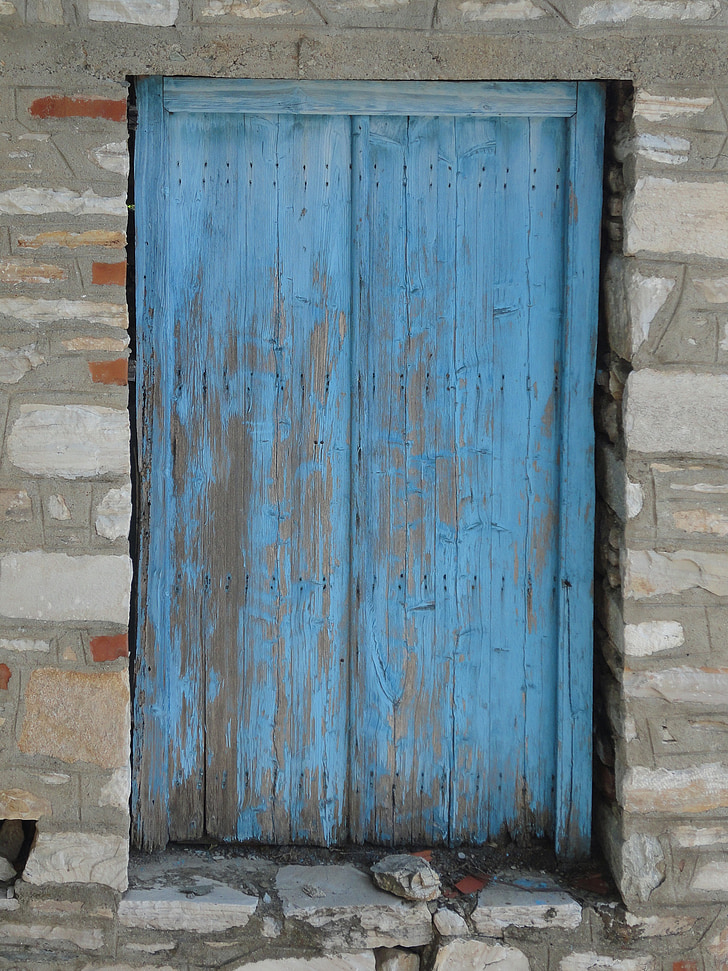 porta, velho, vila, madeira, entrada, antiguidade, de madeira