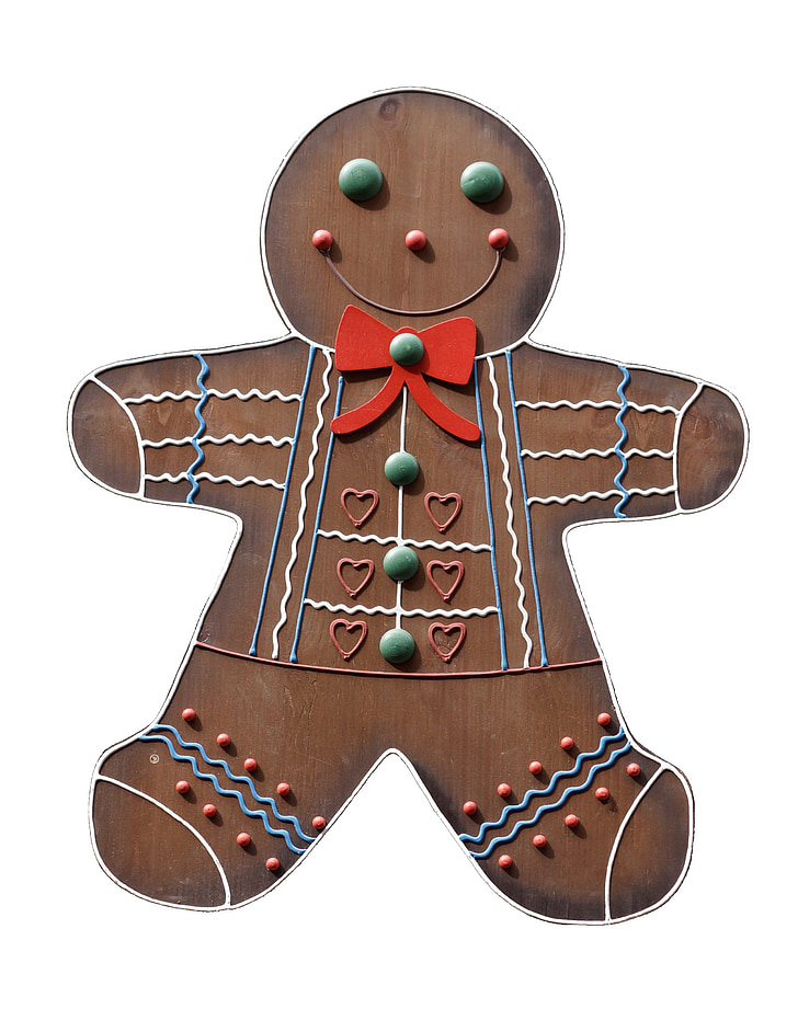 gingerbread man, crafts, decoration, wood, sign, gingerbread, christmas