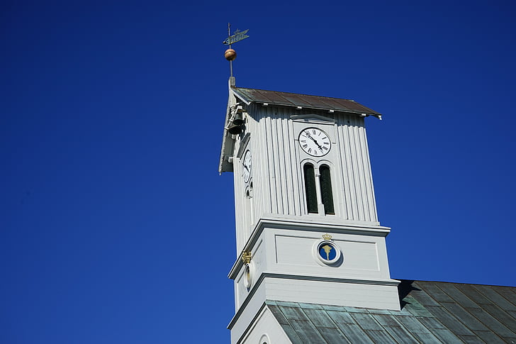 Menara, Clock, bangunan, langit, menara jam, waktu