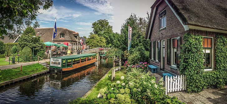 giethoorn, holiday, rural, houses, bridges, canals, farm