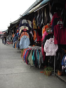 marked, Thailand, gadebilledet, arm, sælge, Asien, Road