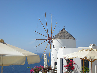 Santorini, Grčki otok, Grčka, marinac, vjetrenjača