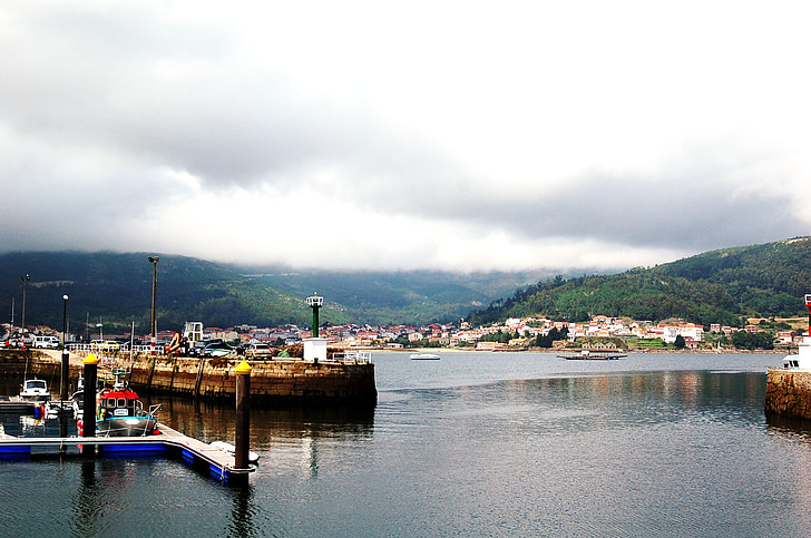 muren, Galicië, poort, jetty, zee