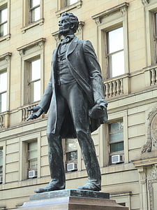 abraham lincoln, cleveland, statue, sculpture, memorial, president, figure