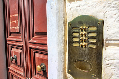 Tür, Glocke, Eingang, vor der Tür, Hauseingang, Türklingel, Eingangstür