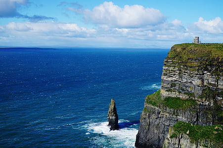 Írország, Galway, Clare, szikla, moher, tenger, óceán