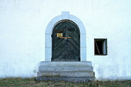 ドア, 正面玄関, 家の入口, 開き戸, 二重扉, 木材, ラウンド アーチ