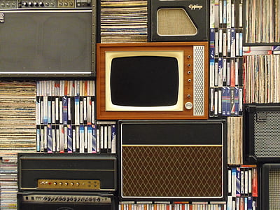 90-, analogni, kasetni, eksotične, stari, radio, tehnologija