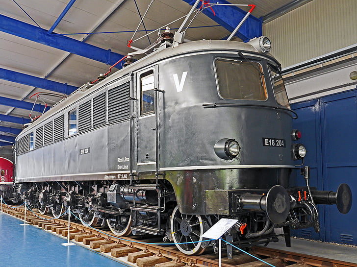 elektrische locomotief, Museum, Prora, Rügen, Duitse reichsbahn, Deutsche Reichsbahn, 1-d-1