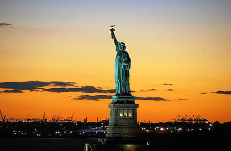 Liberty, Amerika Serikat, Amerika, Lady liberty, Amerika Serikat, New york, apel besar