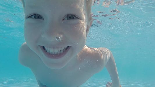 kinderen, zwemmen, duik, zomer, Pol, vakantie, Zweden
