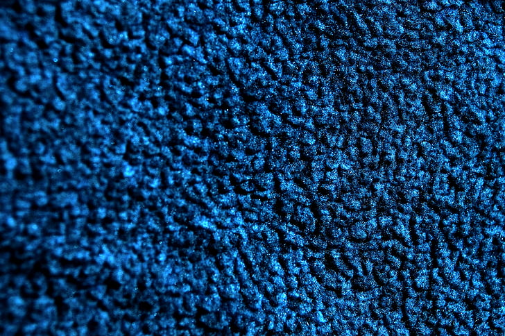 tyg, Stäng, makro, blå, grova, textil, yta