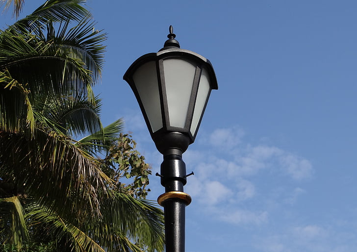 poste de la lámpara, adornado, antiguo, linterna, urbana, arquitectura, clásico