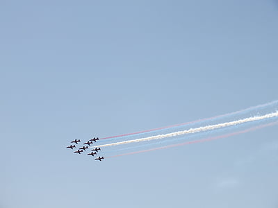 red arrows, planes, air show, airplane, airshow, flying, air Vehicle
