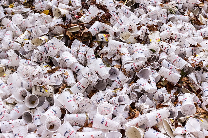 пластикових стаканчиків, сміття, Стаканчики одноразові, порожній, напої, Non-утилізованих відходів, навколишнє середовище