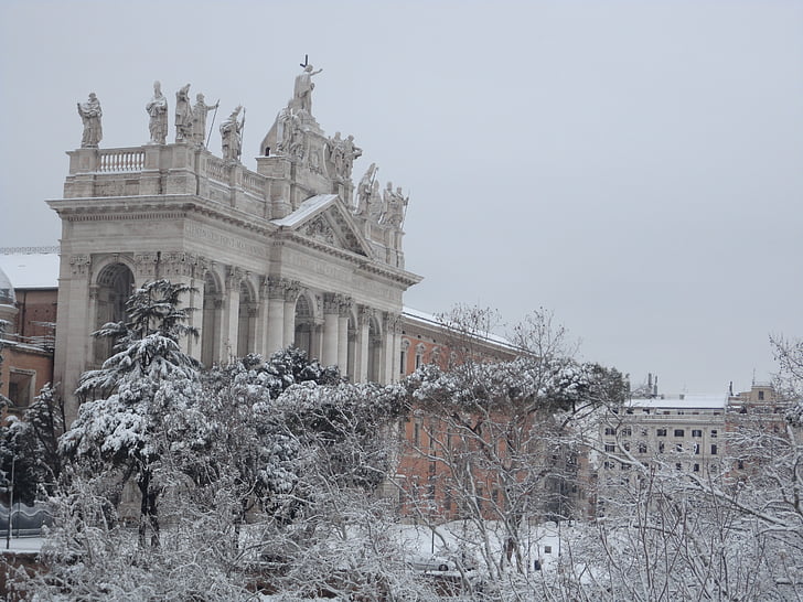 Róma, hó, San giovanni
