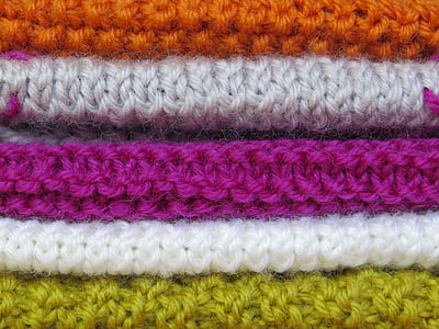 ニット, 編み物パターン, カラフルです, ウール, 手の労働, 色, ファブリック