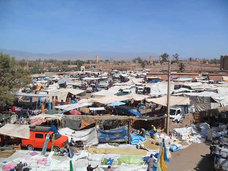 Maroko, Ouarzazate, destinácie:, trhu, Ulica, Marocký