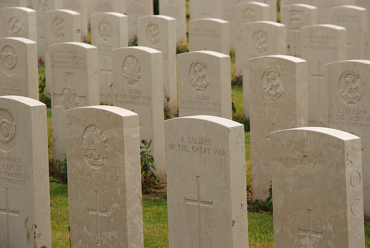 België, Tyne Cot Cemetery, Eerste Wereldoorlog, oorlog, begraafplaats, grafsteen, Dodenherdenking