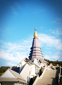 parku, DOI, Inthanon, tapety, Thajsko, Chiangmai, věž