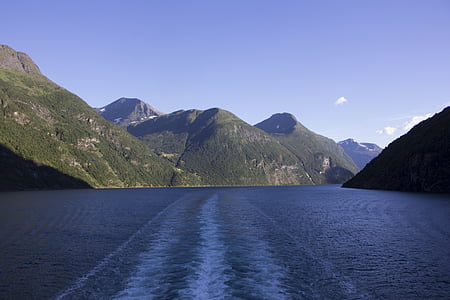 Nordkapp, Fiordi, corsa della nave, crociera, montagne, natura, Norvegia